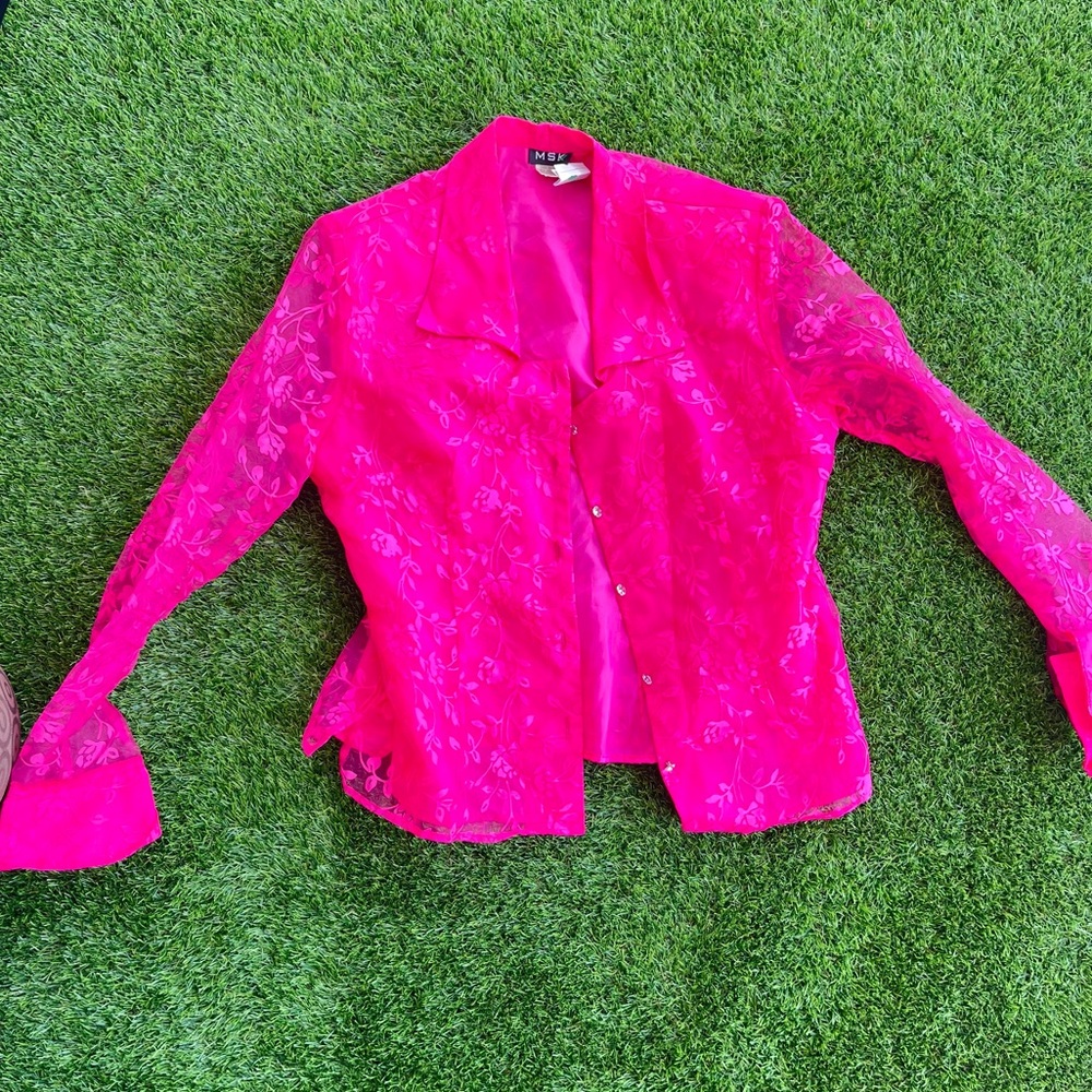 MSK LIGHTWEIGHT PINK JACKET SIZE L